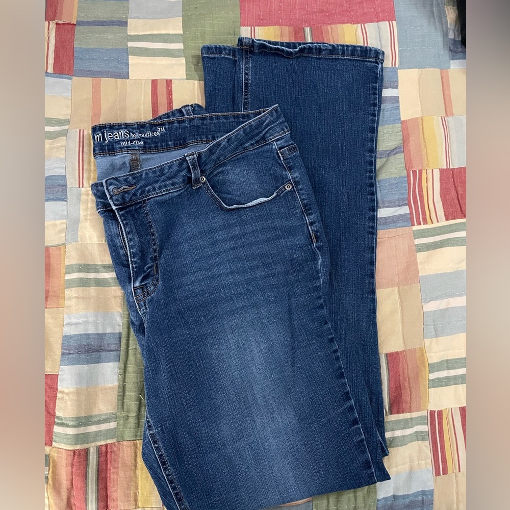 Maurice’s Blue Jeans - size  18W X-Long - mid rise boot cut